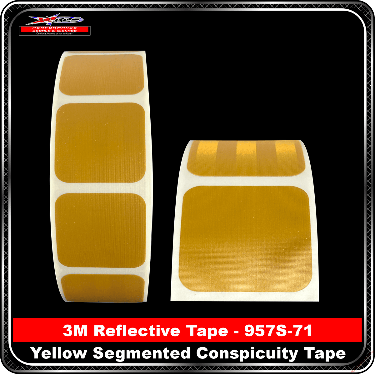 3M Reflective Tape 957S-71 Yellow Segmented Conspicuity Tape