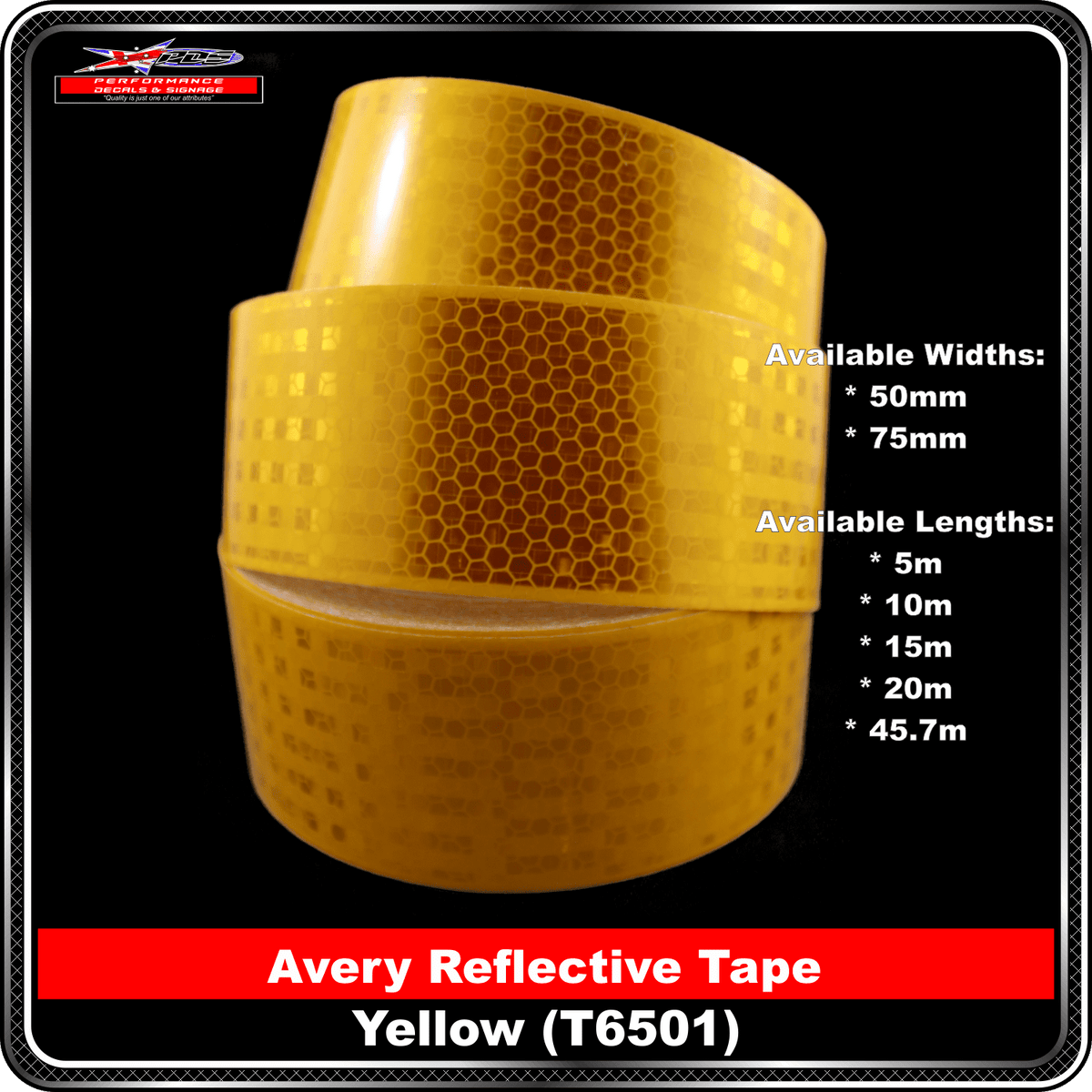 Avery Yellow (T6501) Class 1 Reflective Tape