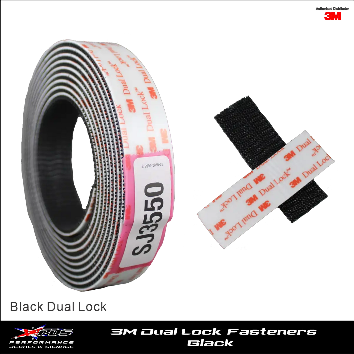 3M Dual Lock Reclosable Fastener Black (SJ3550)