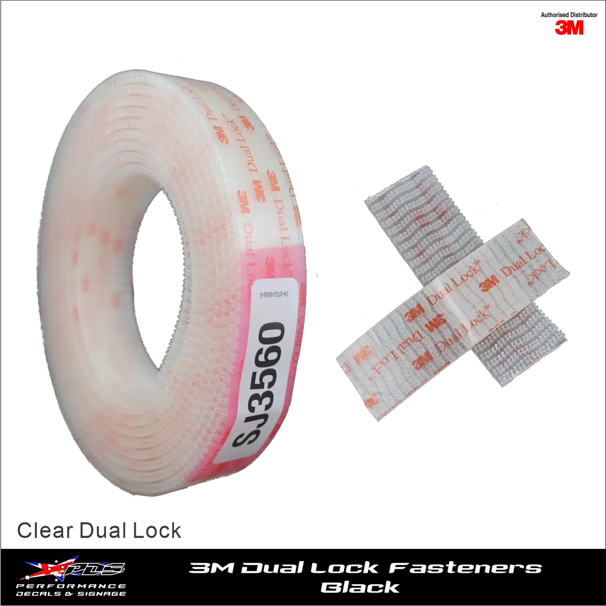 3M Dual Lock reclosable fasteners in clear, SJ3560
