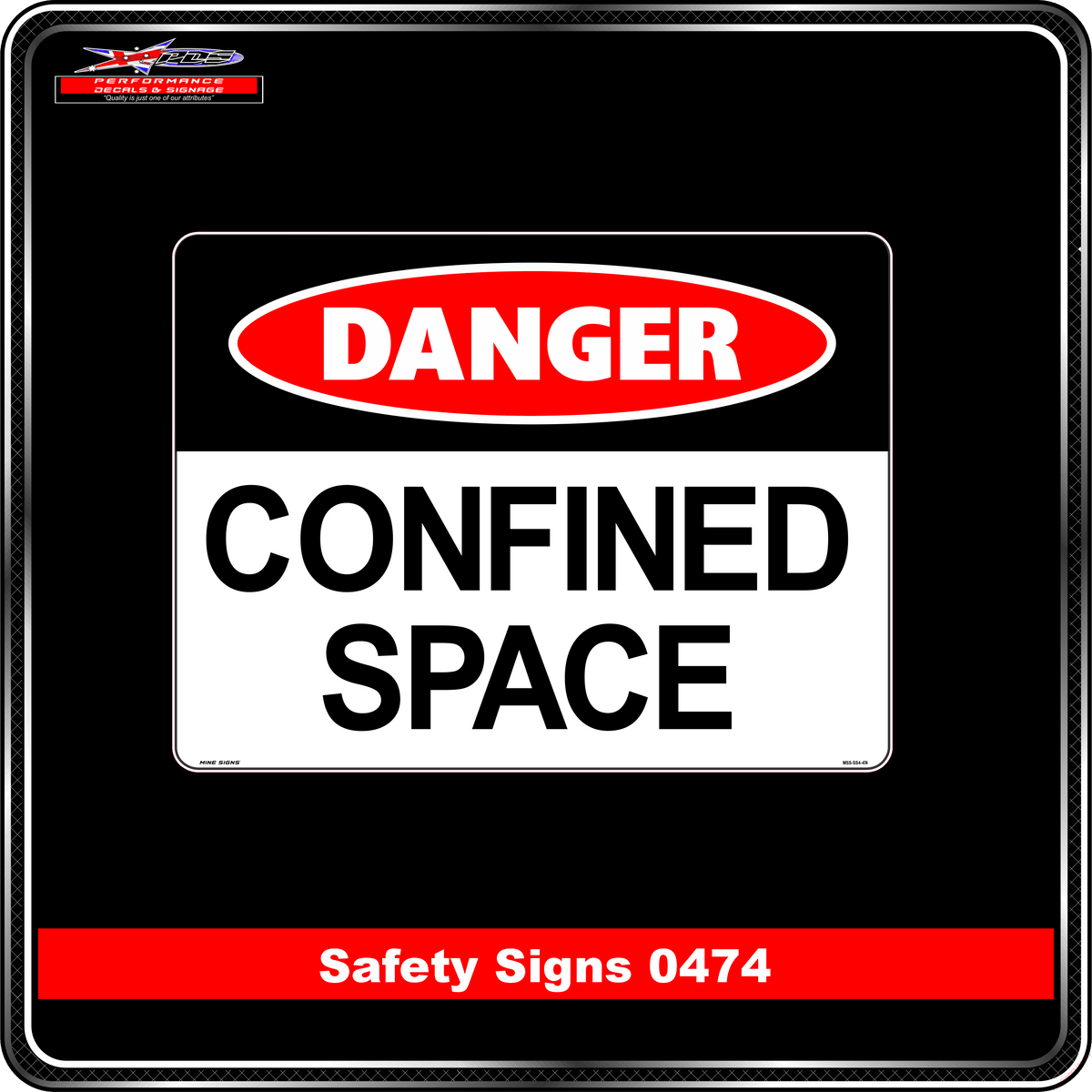 Danger Confined Space (Safety Sign 0474)