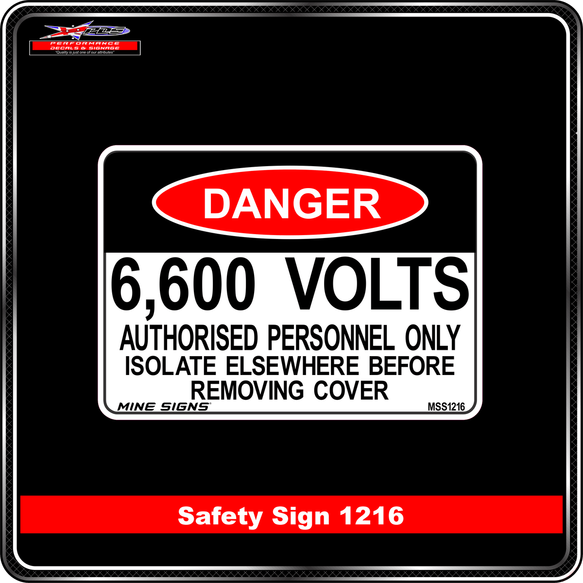 6600 Volts Isolate elsewhere before removing cover (Info Label 1216)