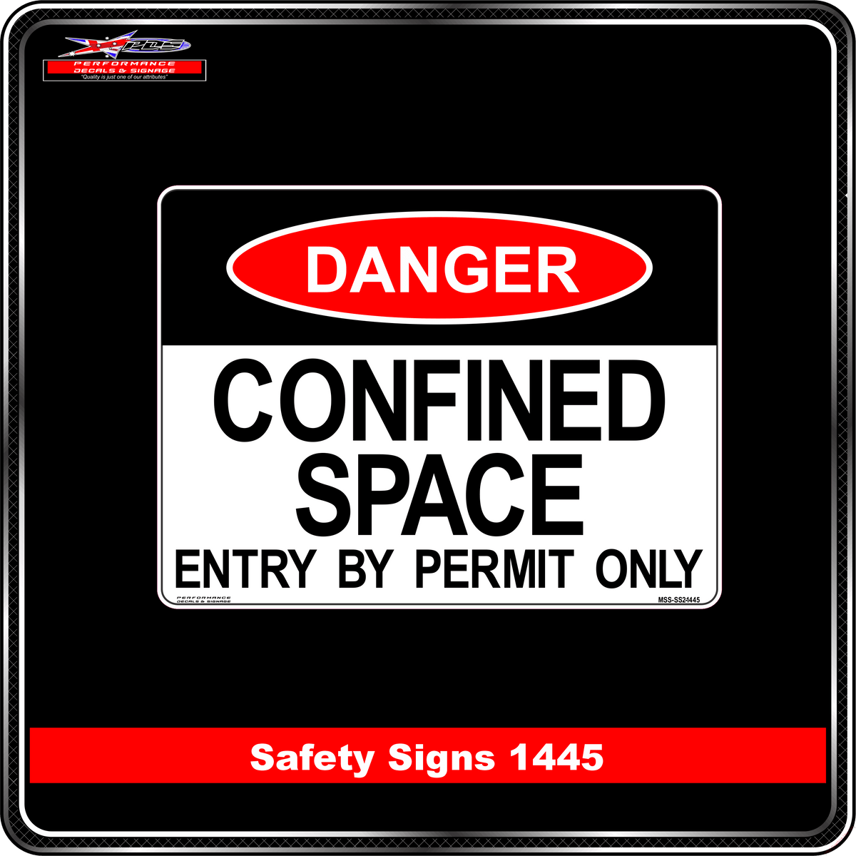 Danger Confined Space (Safety Sign 1445)