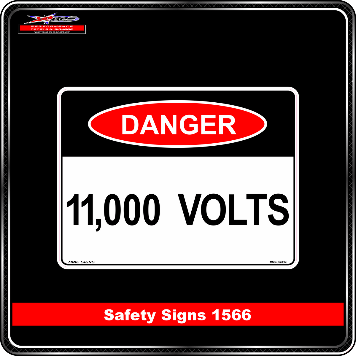 Danger 11,000 Volts (Safety Sign 1566)
