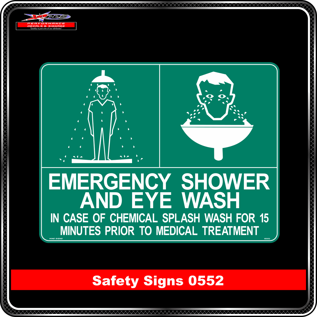 Emergency Emergency Shower And Eye Wash (Safety Sign 0552)