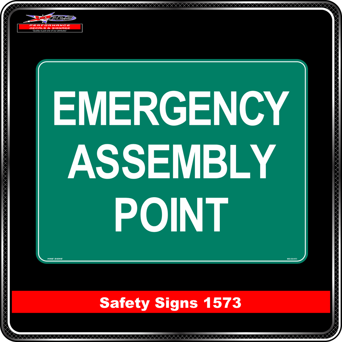 Emergency Emergency Assembly Point (Safety Sign 1573)