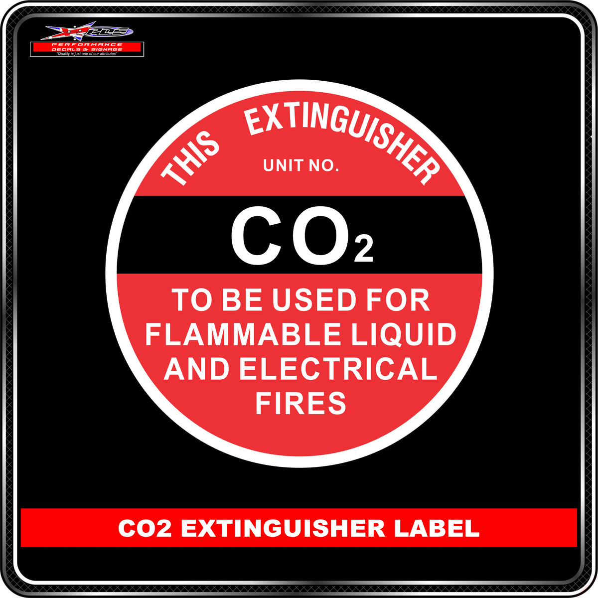 CO2 Fire Extinguisher Label (2558)