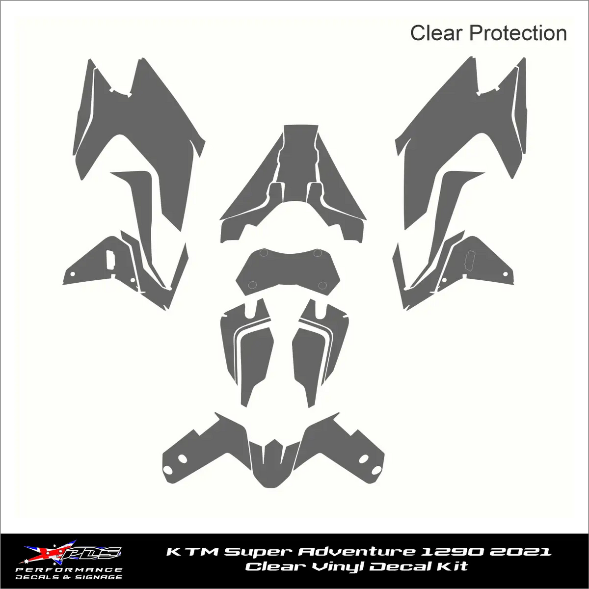 KTM Super Adventurer 1290 2021 - Clear Protection Graphics Kit