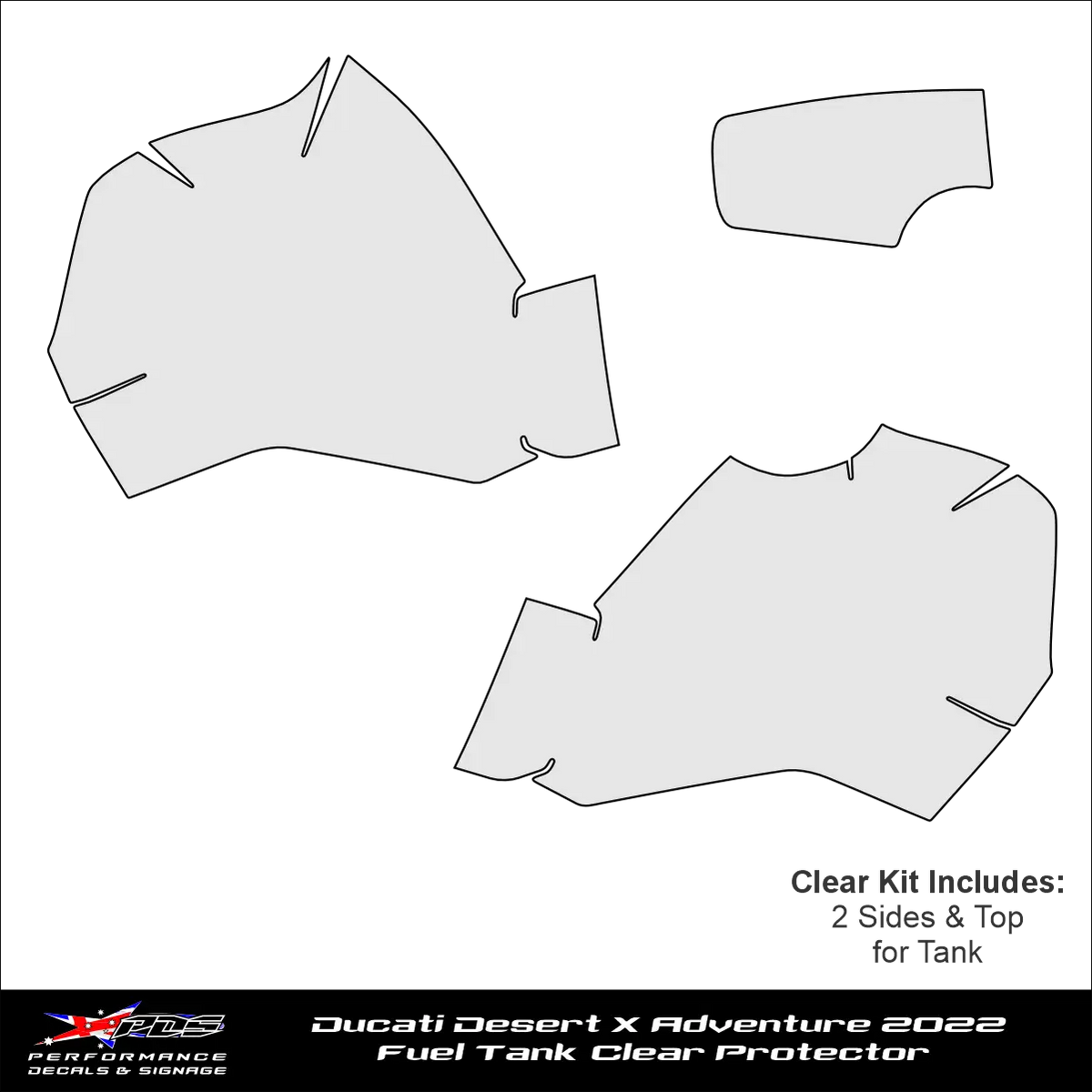 Ducati Desert X Adventure 2022 - Clear Tank Protectors
