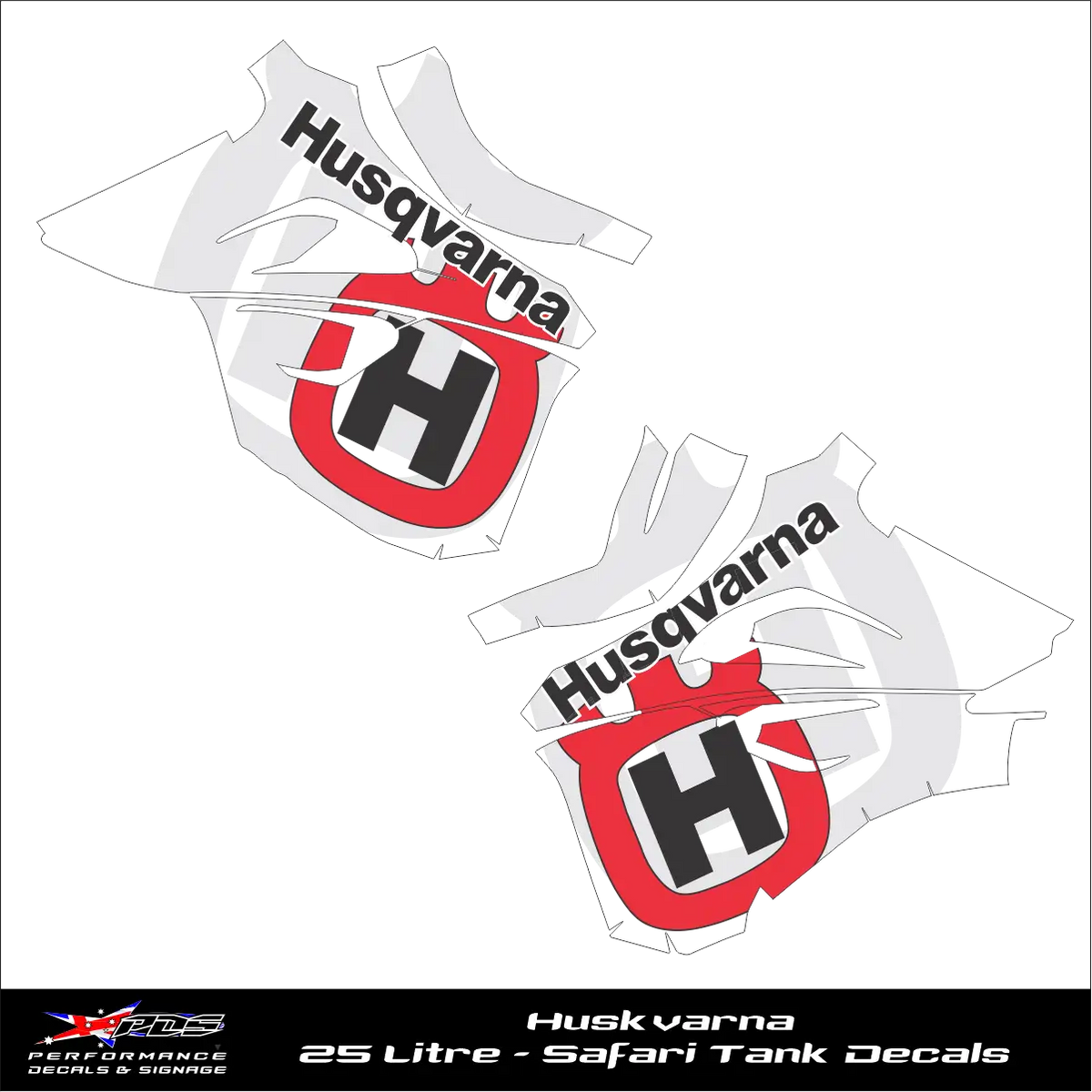 Husqvarna 25 Litre Safari Tank Decals