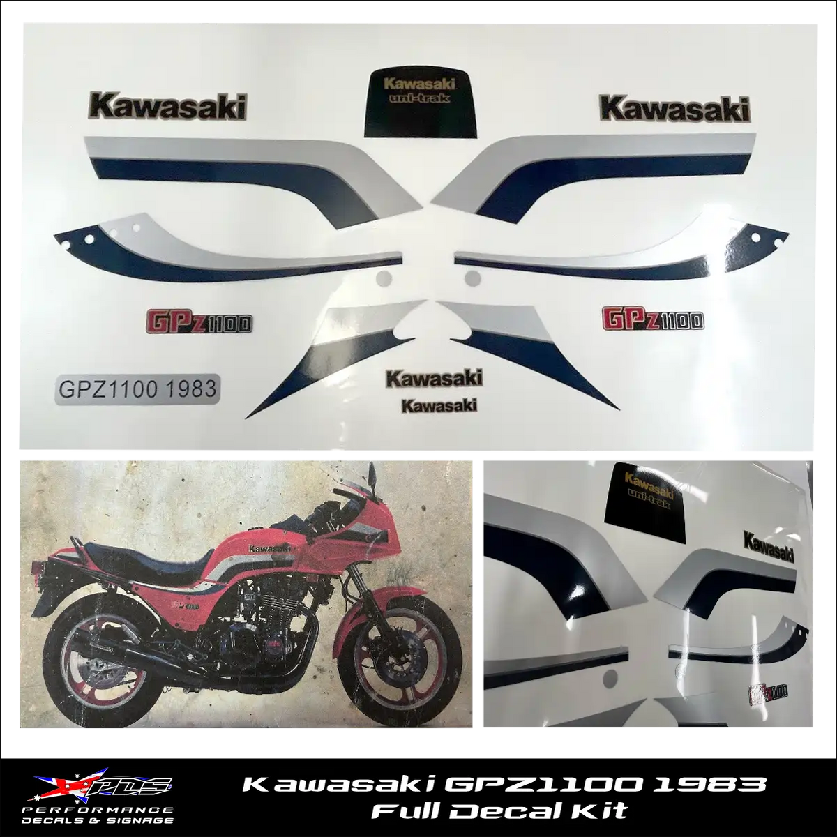Kawasaki GPZ1100 - 1983 - Like OEM Decals