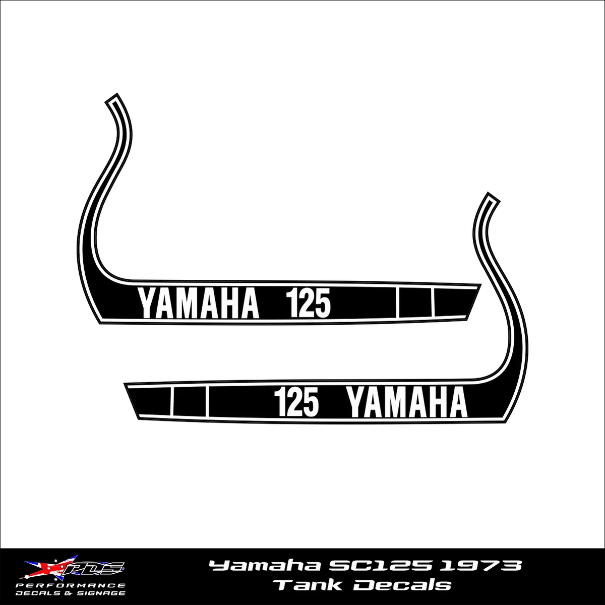 Yamaha SC125 1973 Tank Decals