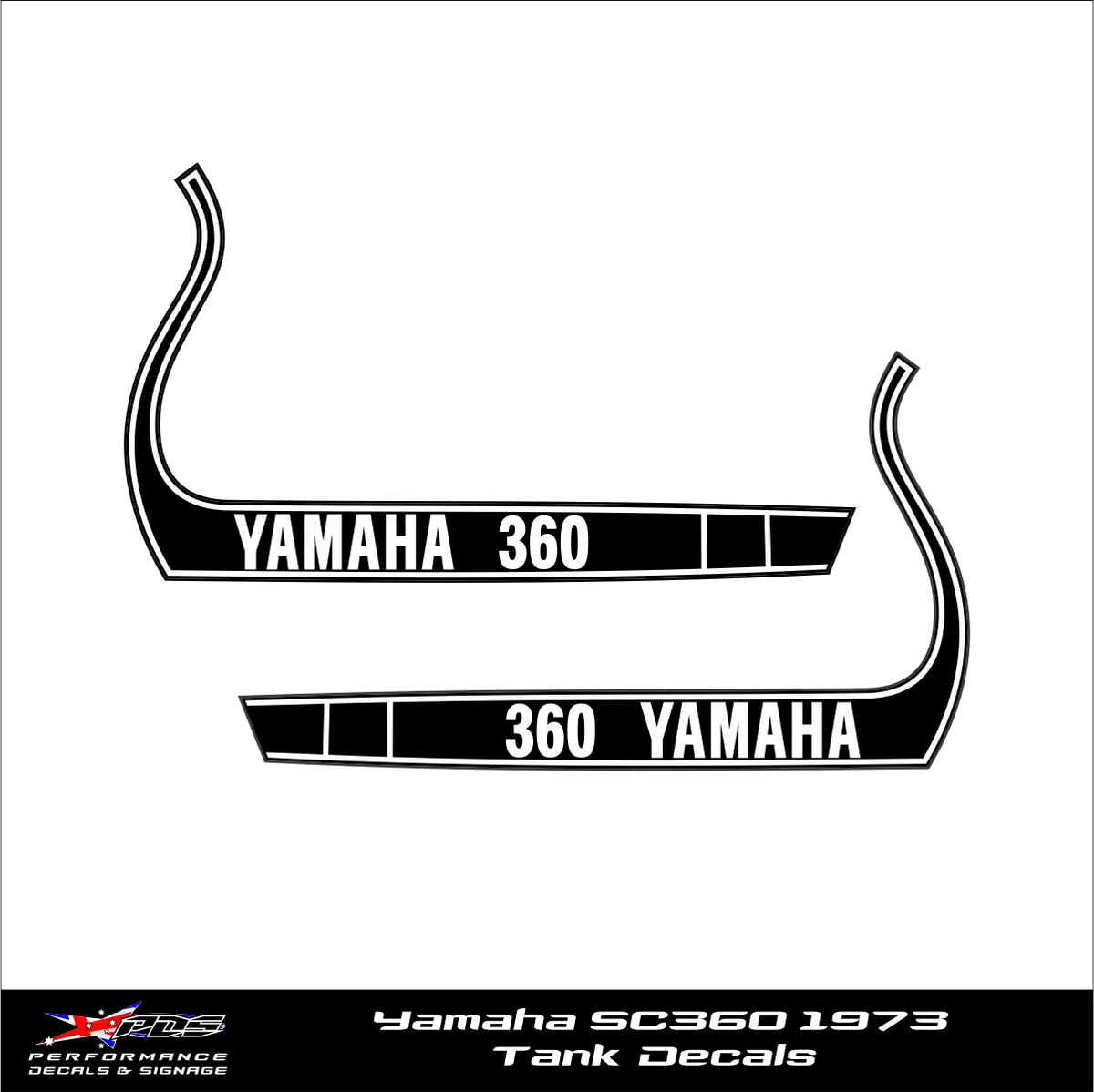Yamaha SC360 1973 Tank Decals
