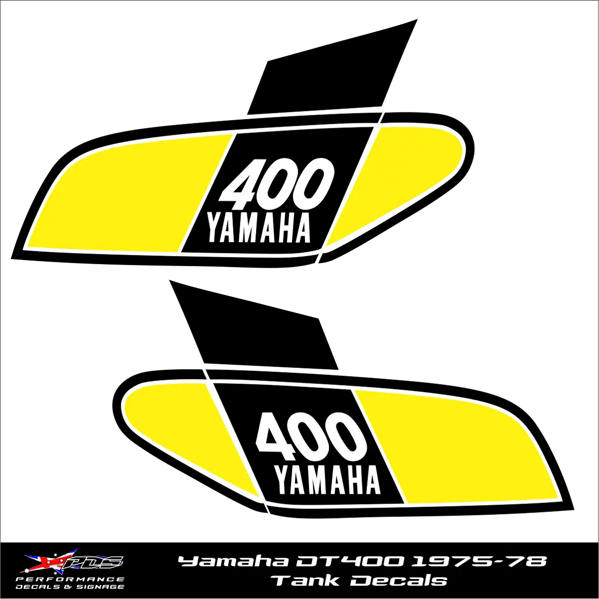 Yamaha DT400 1975-78 Tank Decals