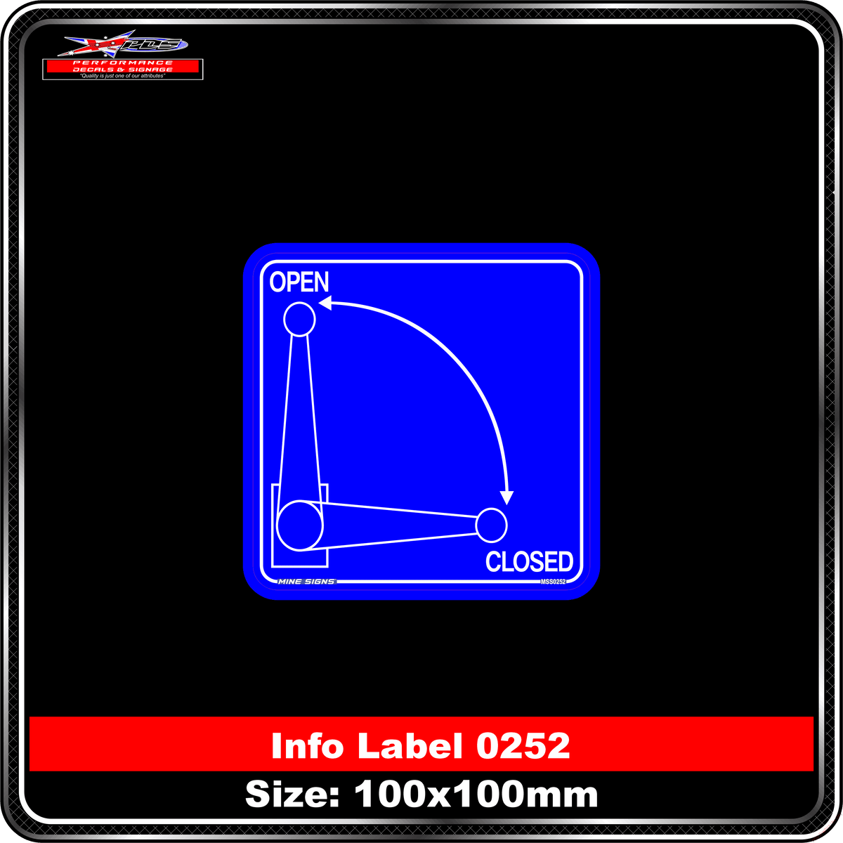 Open -> Closed (Info Label 0252)
