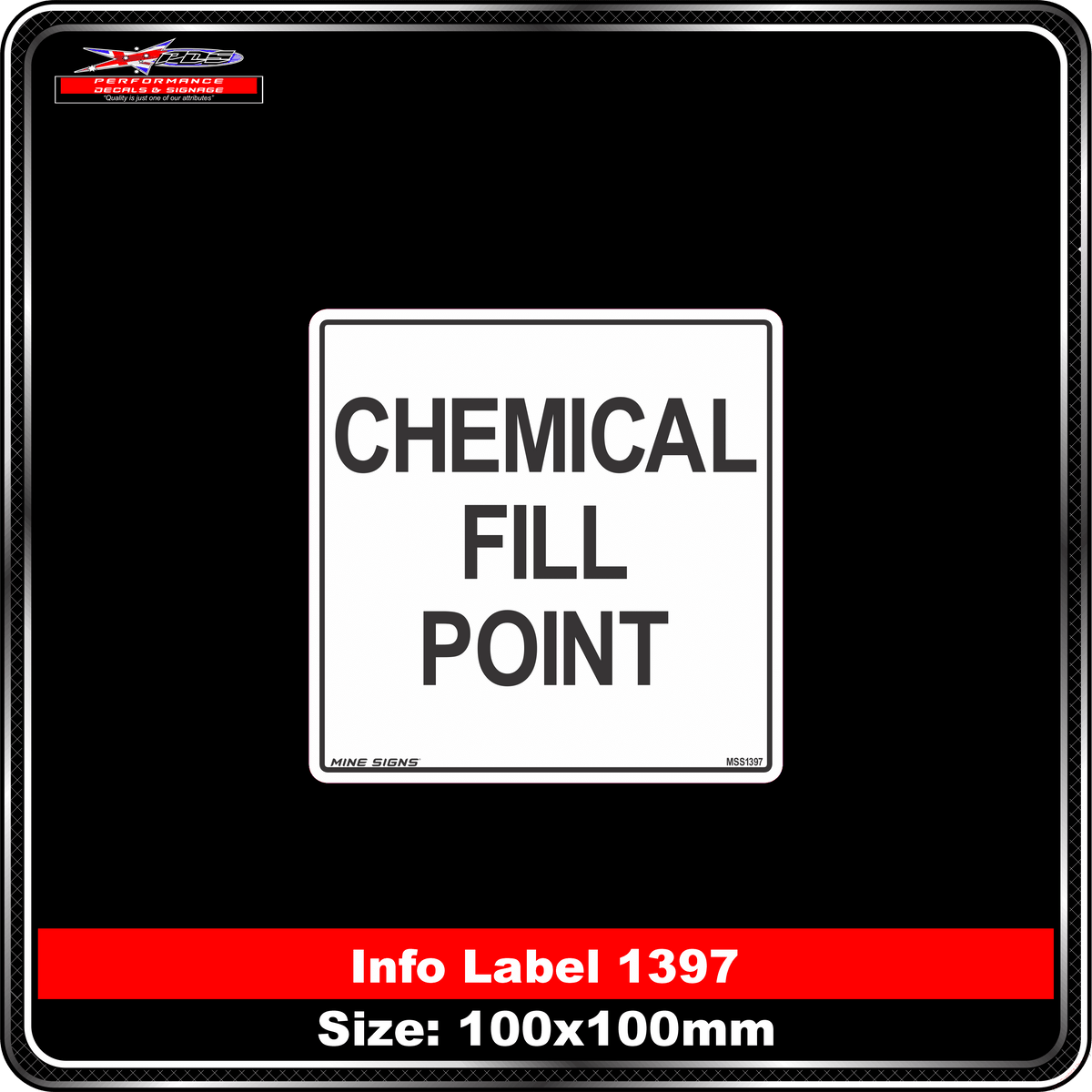 Chemical Fill Point (Info Label 1397)