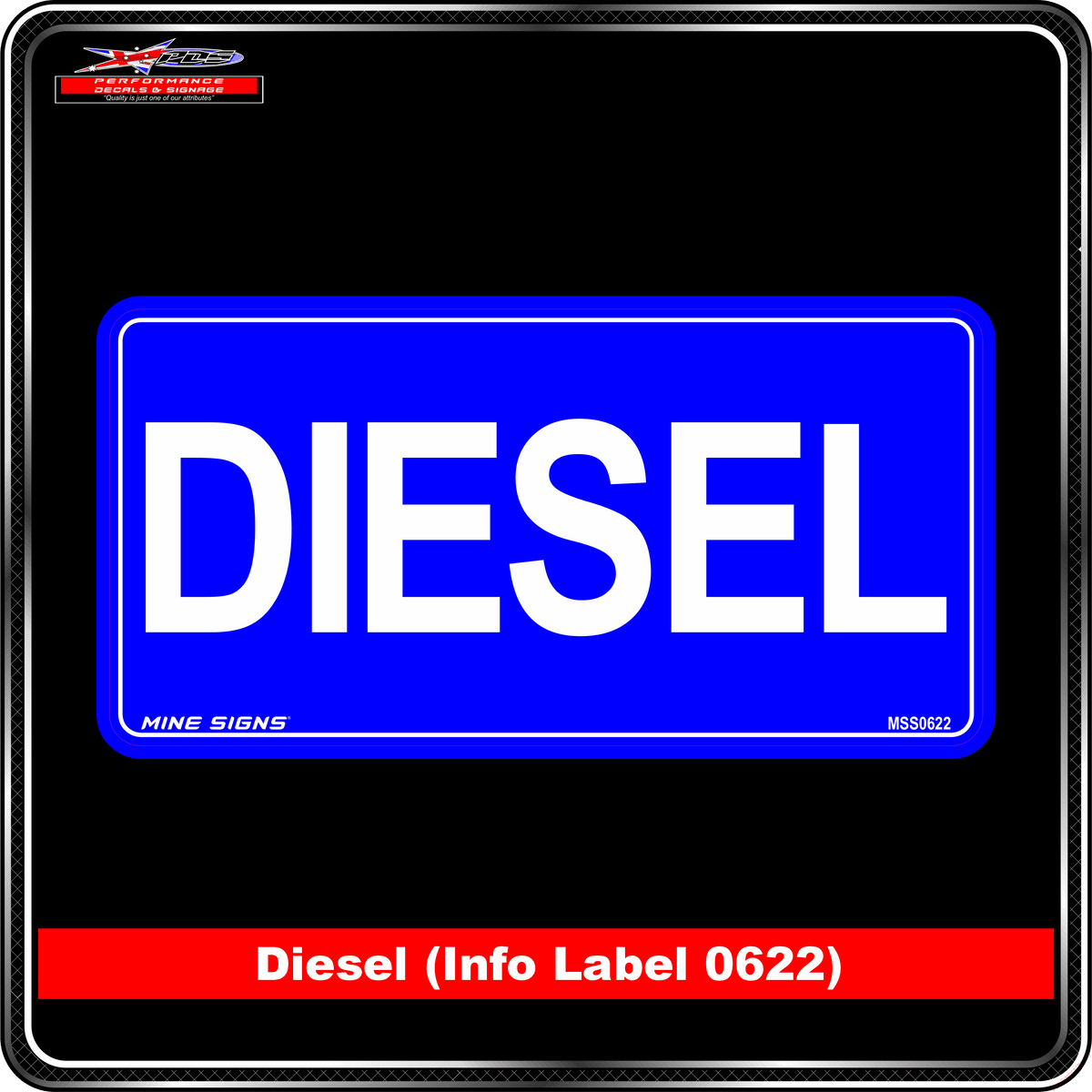 Diesel (Info Label 0622) 100 x 200 mm