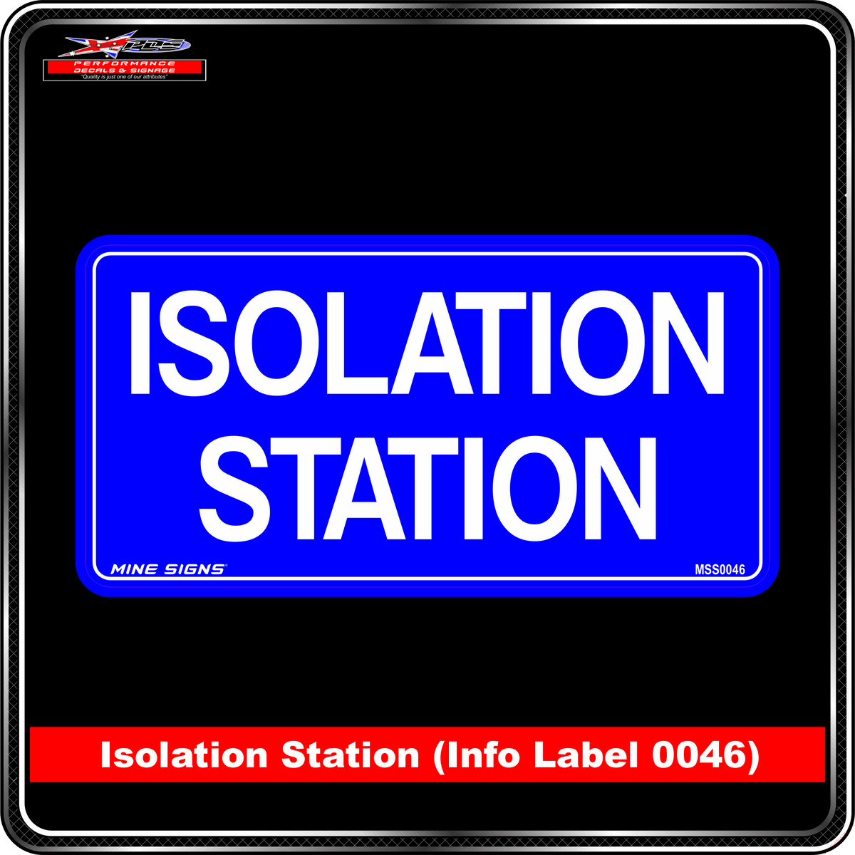 Isolation station (Info Label 0046) 100 x 200 mm