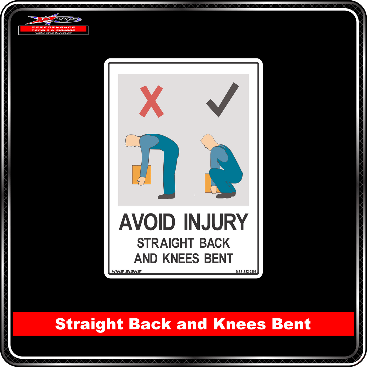 Avoid Injury Straight Back and Knees Bent