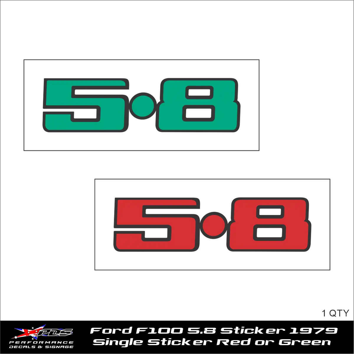 Ford F100 5.8 OEM Sticker - OEM Decal
