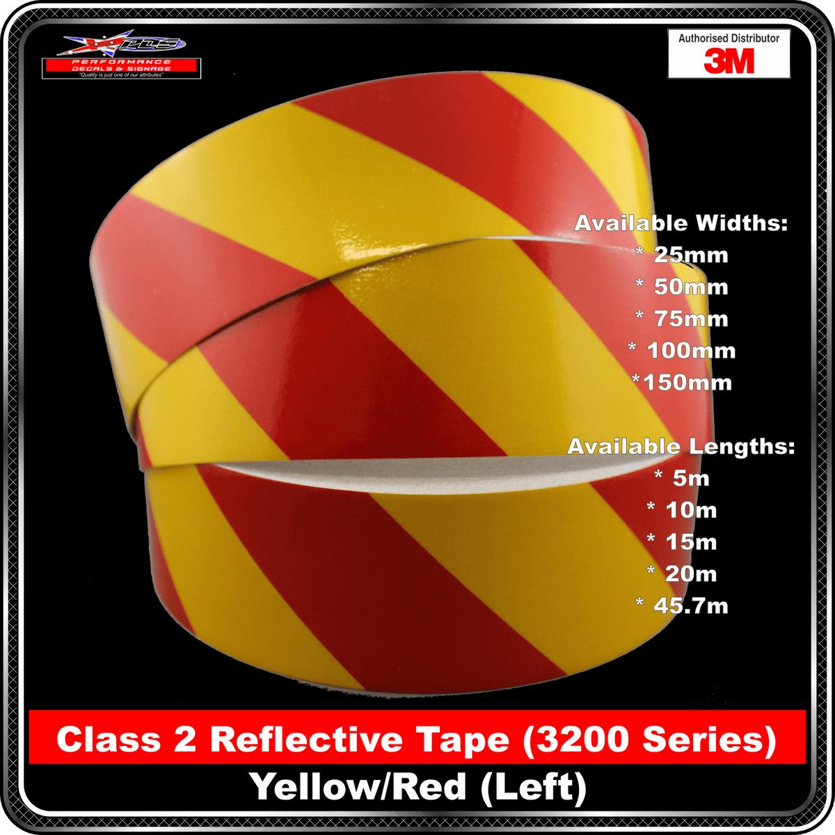 3M Yellow/Red Class2 -LEFT Reflective Tape