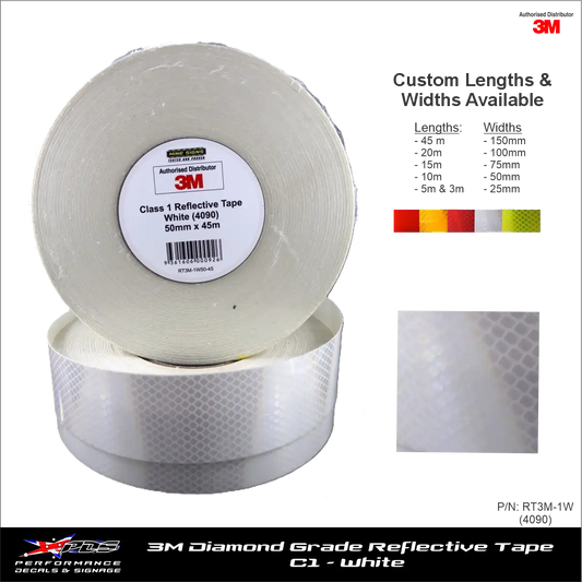 3M Diamond Grade Class 1 White Reflective Tape 4090