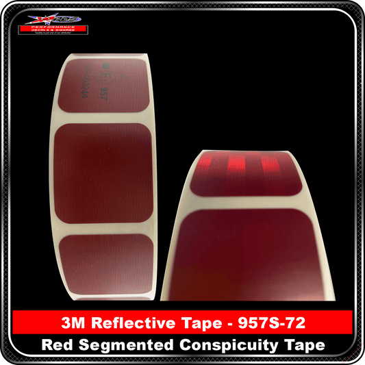 3M Reflective Tape 957S-72 Red Segmented Conspicuity Tape