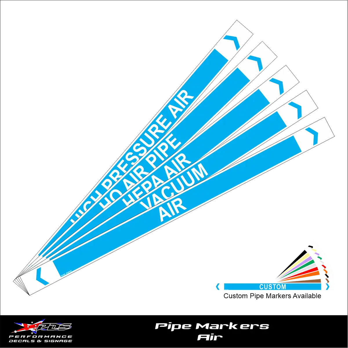 Air pipe marker label - Light Blue Aqua