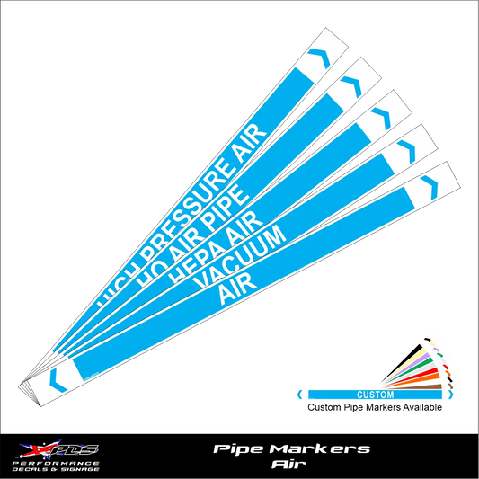 Air pipe marker label - Light Blue Aqua