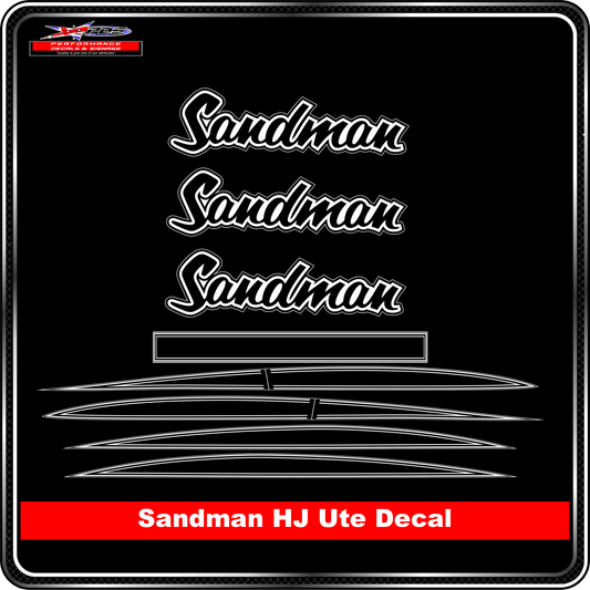 Holden Sandman HJ Ute - Decal Kit - Die-cut (White is Clear)