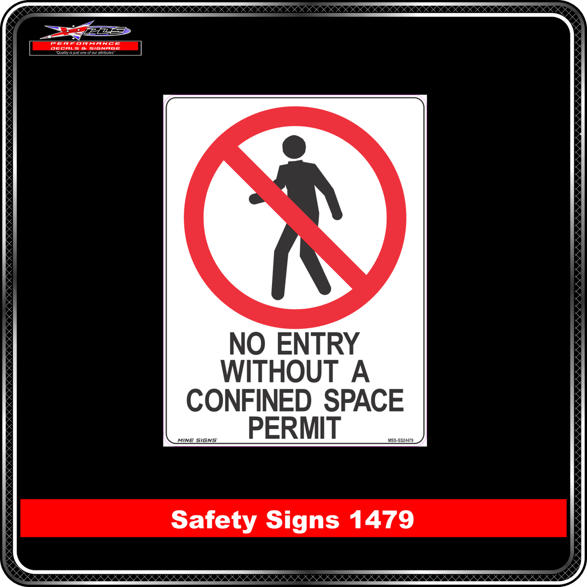 Prohibition No Entry Without A Confined Space Permit (Safety Sign 1479)