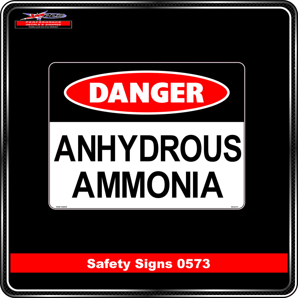 Danger Anhydrous Ammonia (Safety Sign 0573)