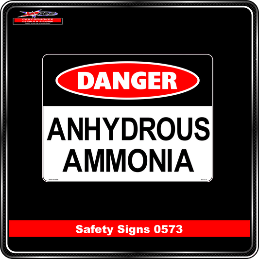 Danger Anhydrous Ammonia (Safety Sign 0573)