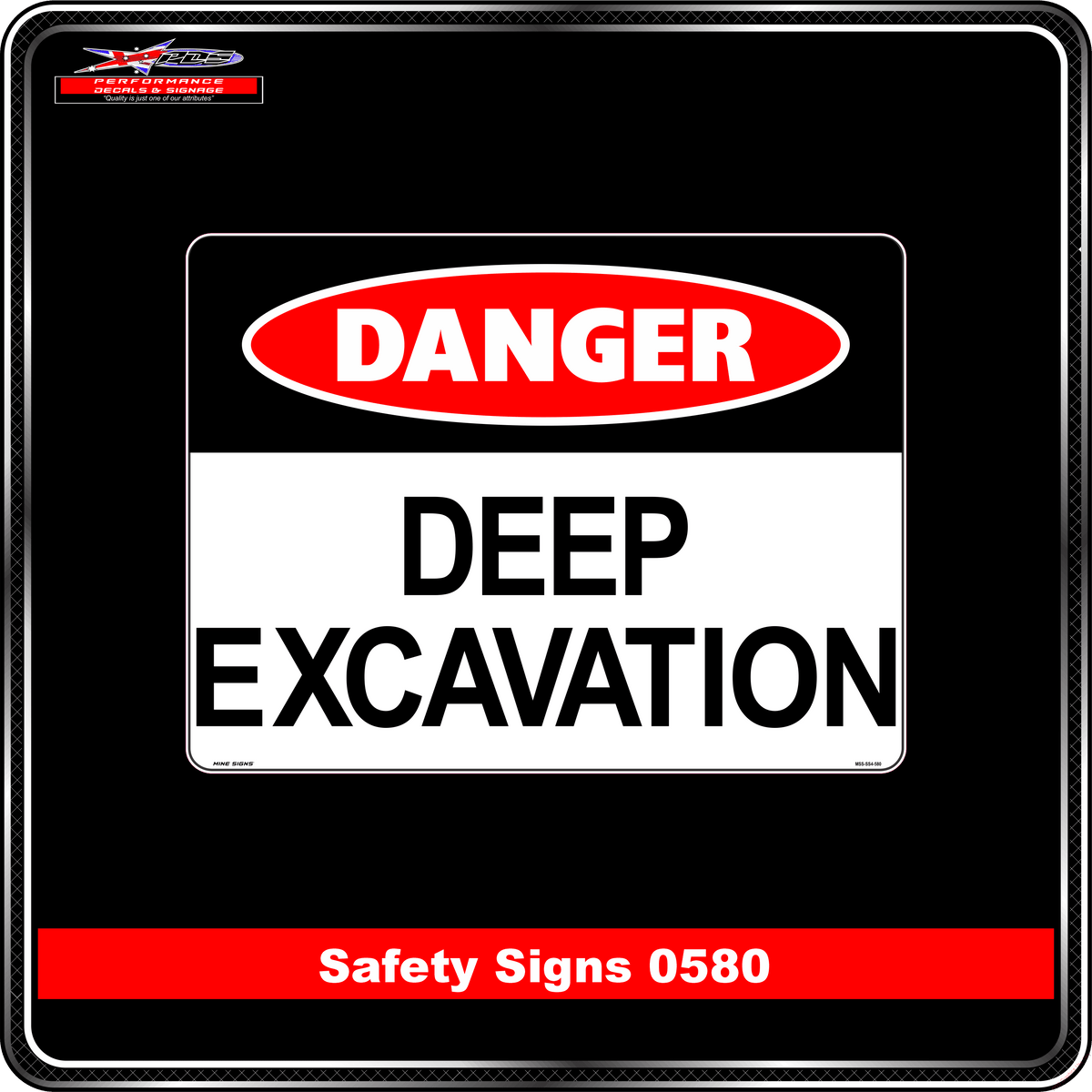 Danger Deep Excavation (Safety Sign 0580)