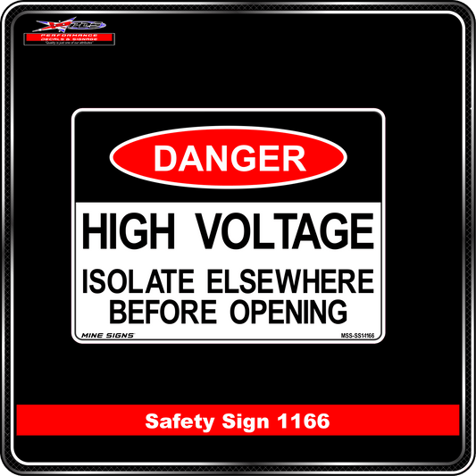 Danger High Voltage (Safety Sign 1166)