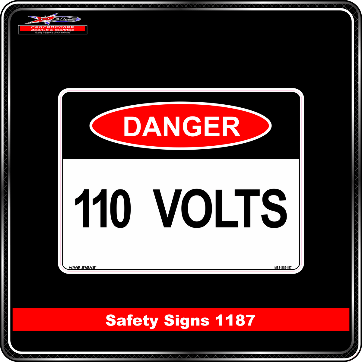 Danger 110 Volts (Safety Sign 1187)
