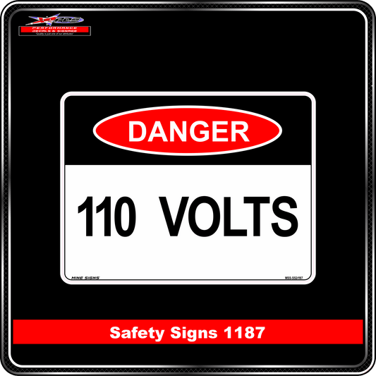 Danger 110 Volts (Safety Sign 1187)