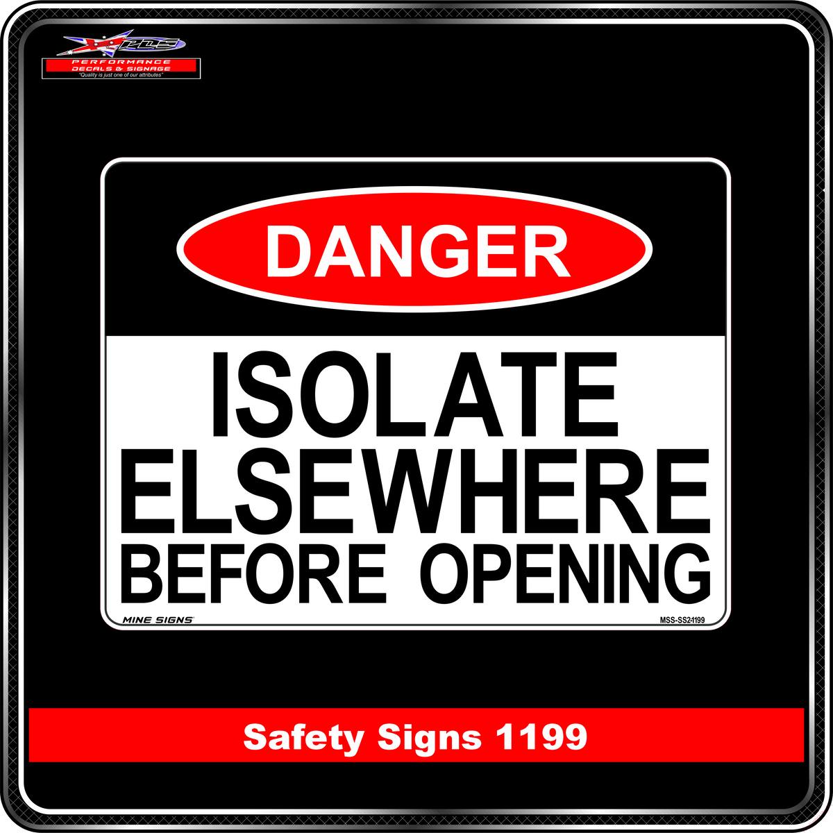 Danger Isolate Elsewhere (Safety Sign 1199)