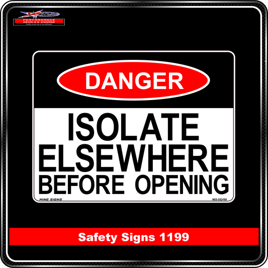 Danger Isolate Elsewhere (Safety Sign 1199)