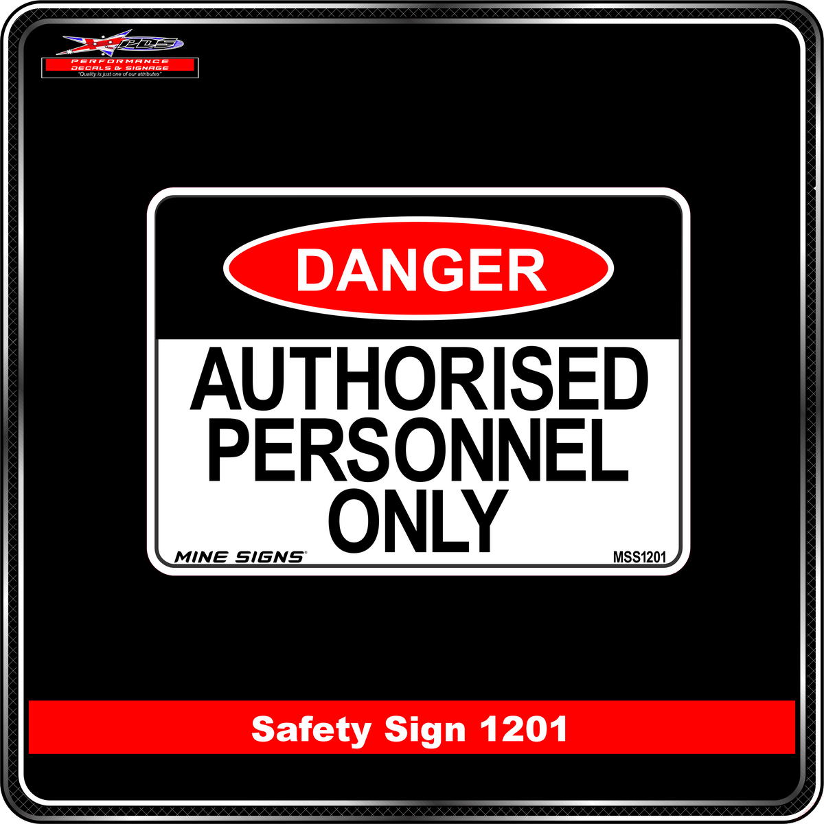 Authorised personnel only (Info Label 1201)