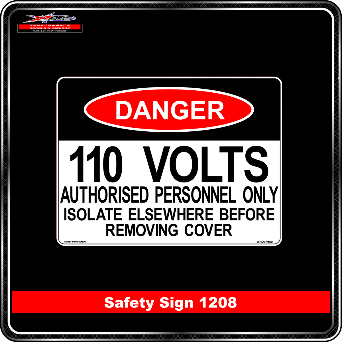 Danger 110 Volts (Safety Sign 1208)