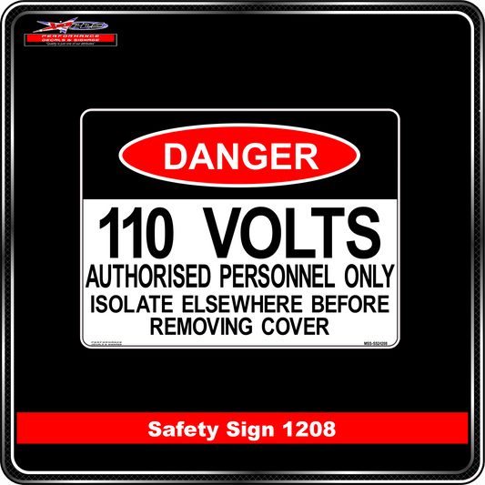 Danger 110 Volts (Safety Sign 1208)