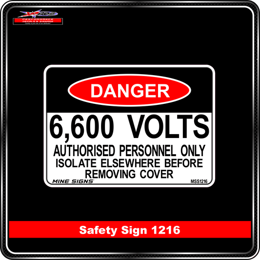 6600 Volts Isolate elsewhere before removing cover (Info Label 1216)