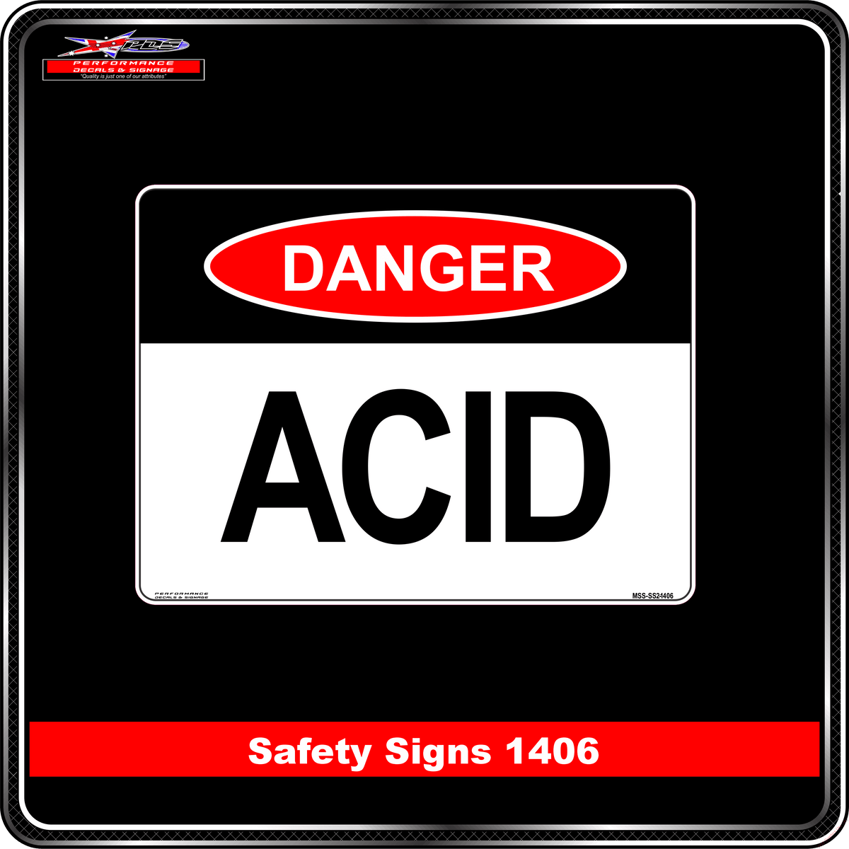 Danger Acid (Safety Sign 1406)