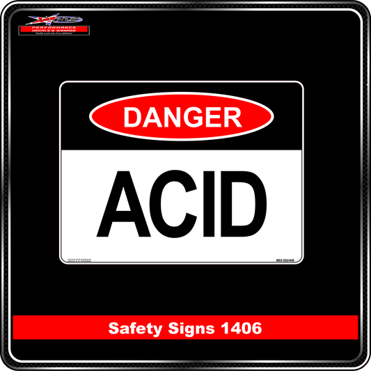 Danger Acid (Safety Sign 1406)