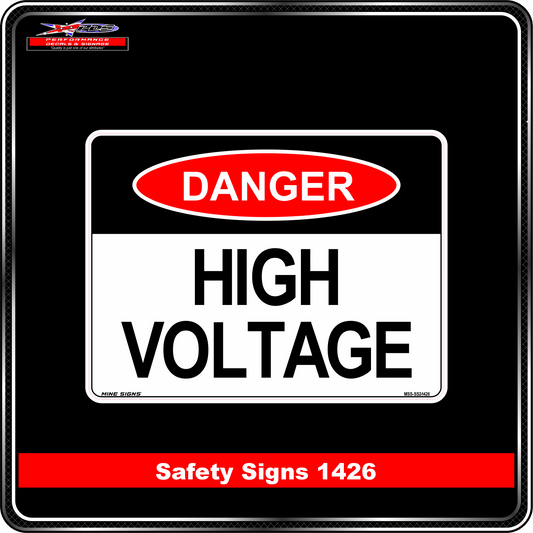 Danger High Voltage (Safety Sign 1426)