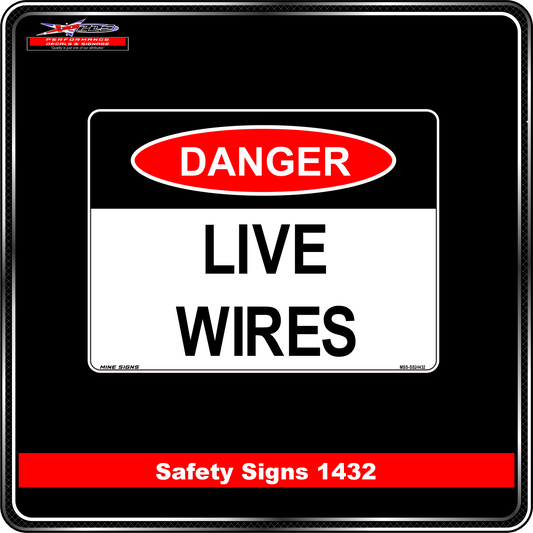 Danger Live Wires (Safety Sign 1432)