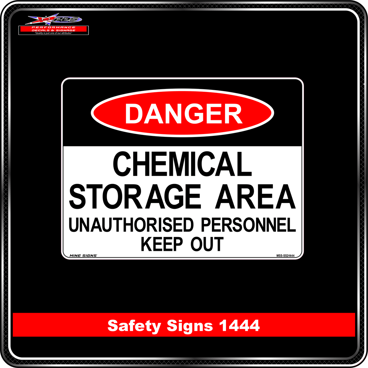 Danger Chemical Storage Area (Safety Sign 1444)