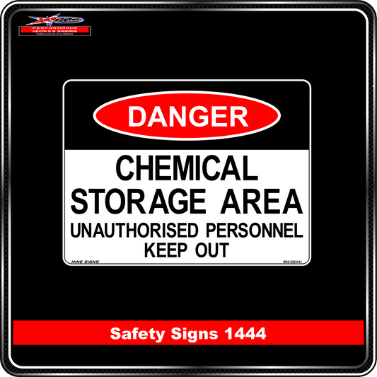 Danger Chemical Storage Area (Safety Sign 1444)