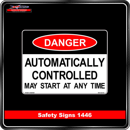 Danger Automatically Controlled (Safety Sign 1446)